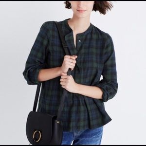 Madewell market plaid popover shirt